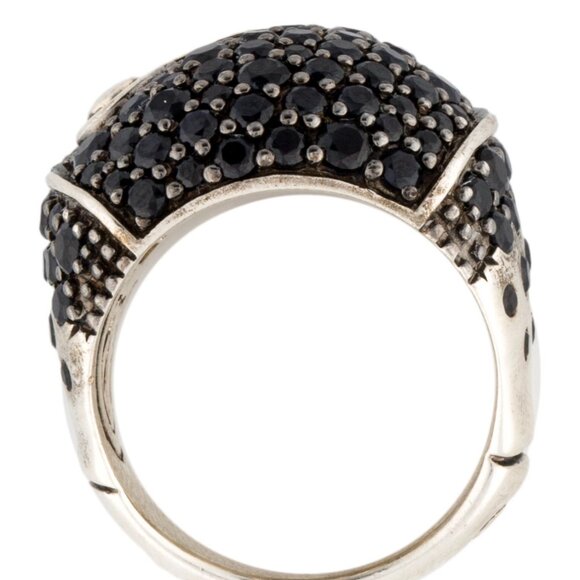 JOHN HARDY STERLING SILVER 925 SAPPHIRE BAMBOO LAVA DOME RING - Picture 7 of 9